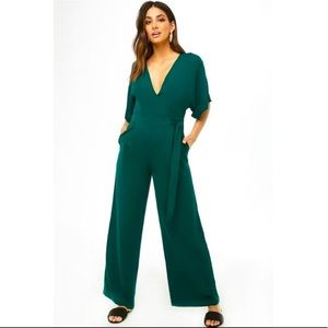 COPY - Forever 21 Hunter Green Jumpsuit- Medium